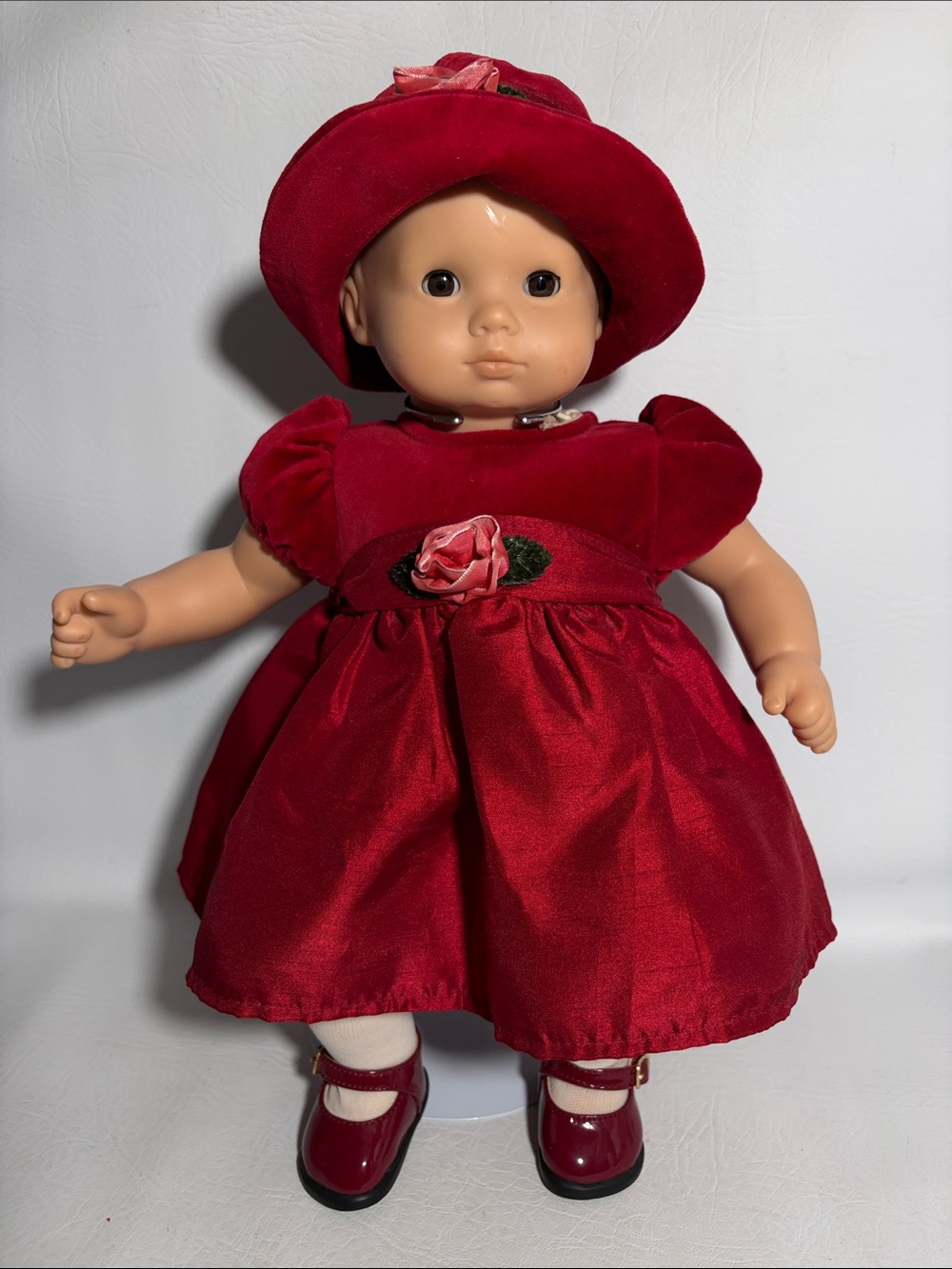 Pleasant Co. American Girl Bitty Baby Doll with Red Velvet Dress, Hat & Shoes